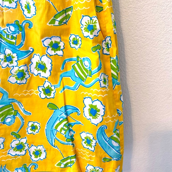 LILLY PULITZER Les Monkey Print Strapless Dress - White Label Beach Floral - Picture 14 of 14